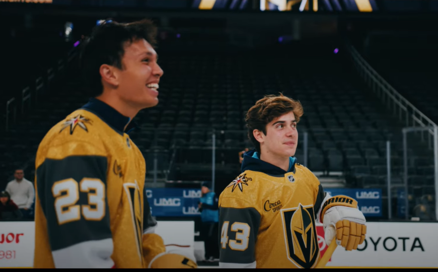 Colapinto sorprendió jugando Hockey sobre hielo: "Los golpearía a todos"