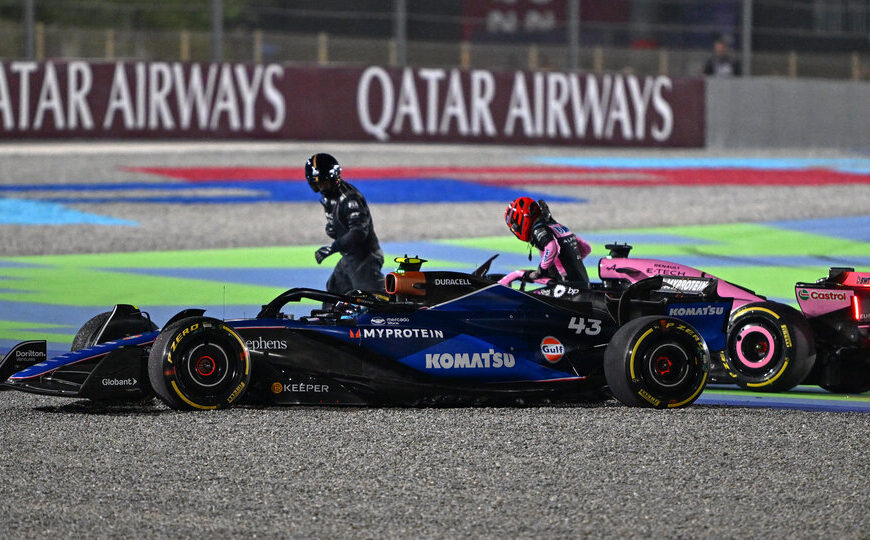 La calentura de Colapinto tras quedar afuera del Gran Premio de Qatar | El argentino duró apenas unos segundos en pista