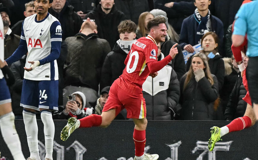 Premier League: Mac Allister convirtió en el triunfo del Liverpool | Único líder del torneo inglés