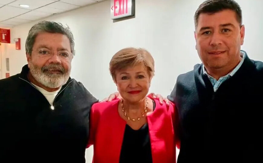 “Se necesita una salida con crecimiento e inclusión social” | Breve encuentro de representantes de la CGT con la titular del FMI, Kristalina Georgieva