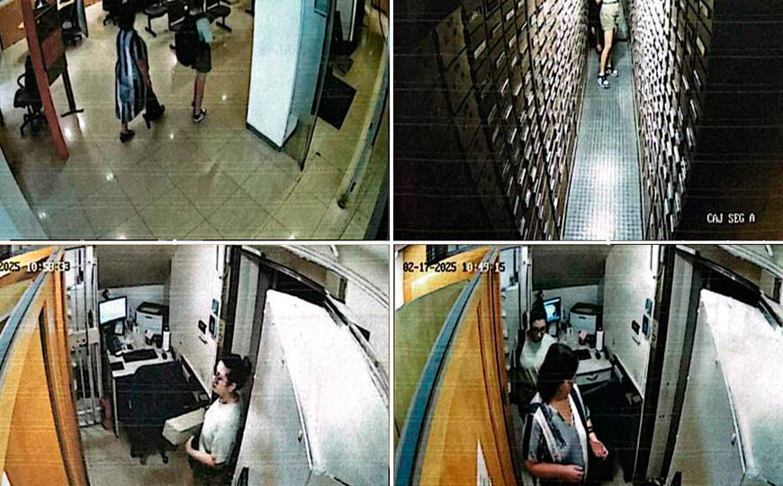 Después de la criptoestafa, la familia Novelli pasó por el banco para vaciar las cajas de seguridad | Las imágenes que confirman los sospechosos movimientos del trader amigo de Milei