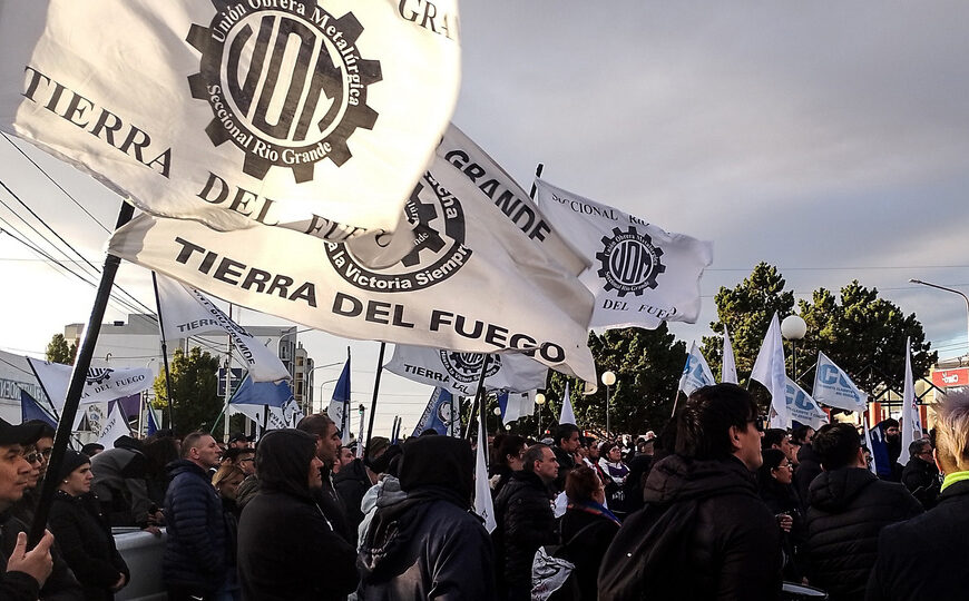 UOM Río Grande anunció un paro total en contra de la eliminación de aranceles a los productos electrónicos | La medida es por tiempo indeterminado