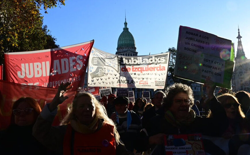 La marcha de jubilados en Congreso, firme como todos los miércoles