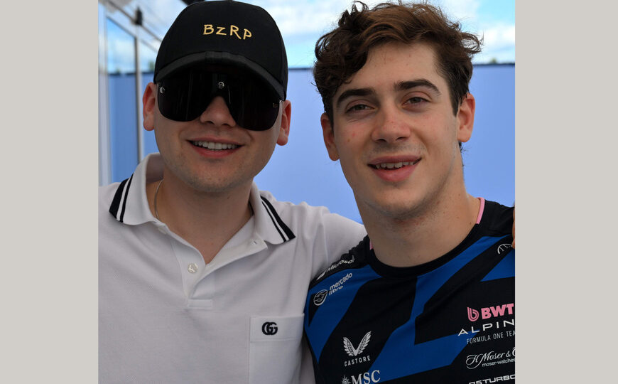 Bizarrap visitó a Colapinto en la previa del Gran Premio de Austria