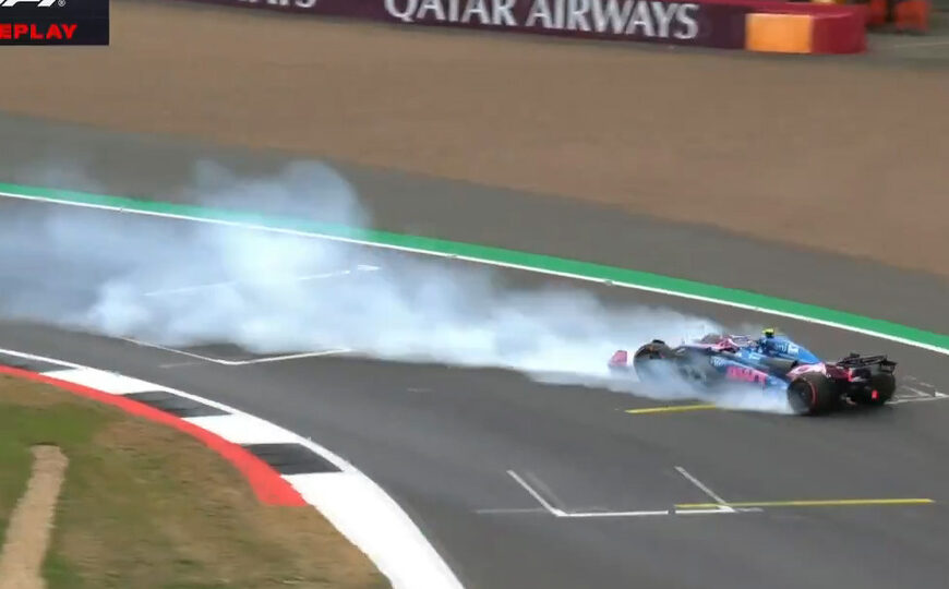 Así fue el choque de Franco Colapinto en la clasificación en Silverstone